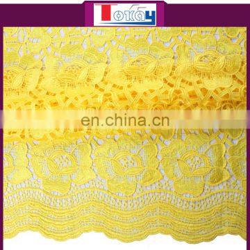 Yellow african guipure textiles new arrival lace fabric