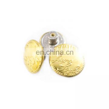 Gold Color Covered Metal button for jacket