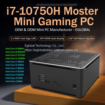 Eglobal Mini Pc Windows 10 S210H Intel Core i9 8950HK Pc Gaming Computer Desktop DDR4 DP1.2+HDMI2.0