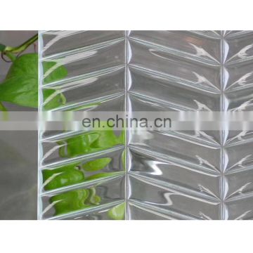 Glass manufacturer high quality patterned fused hot melt glass