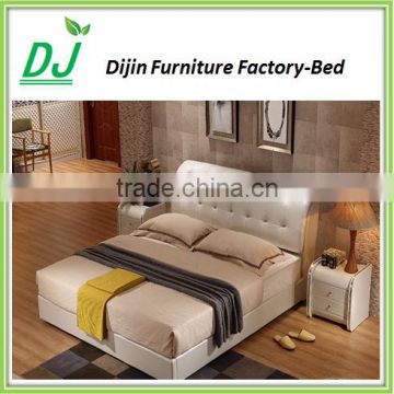 Comfortable leather double bed design furniture Leather Bed