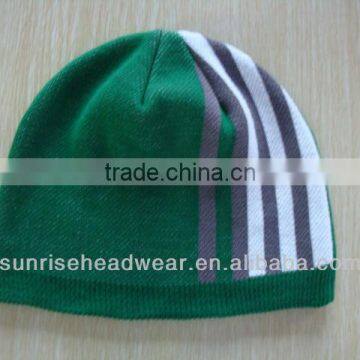 custom knit beanie printing stripes