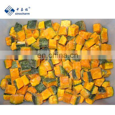 Factory and Sample Available IQF Frozen Pumpkin Chunk with Skin On