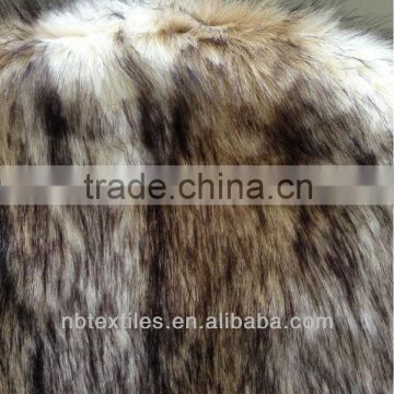 Luxury long pile fox fur fabric