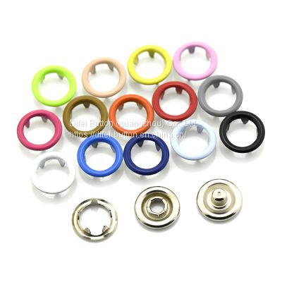 Prong ring snap button