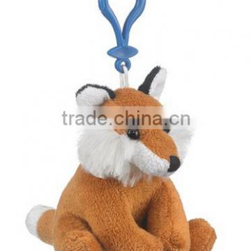 cheap fox plush keychain/wholesale fox keychains/stuffed cute plush fox keychain