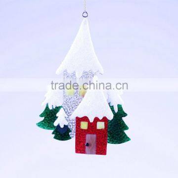 new style Sweet House in snow and Christmas trees Christmas decoration