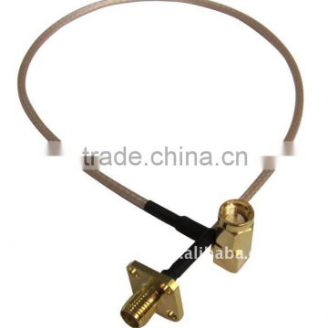 RG316 RF COAXIAL CABLE ASSEMBLY, INTERFACE CABLE SMA MALE R/A TO SMA FEMAL