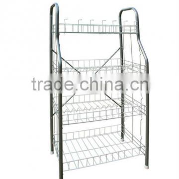 latest style 4 Tier iron wire kitchen plate rack