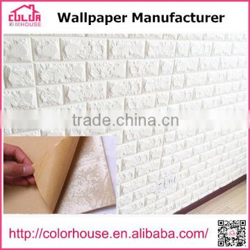 NEW 3D PE foam faux brick wall sticker, self adhesive decorative 3d wall stickers