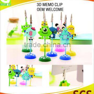 Promotional colored mini plastic 3d memo clip                        
                                                Quality Choice