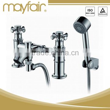 Multipurpose triple handles bath shower mixer