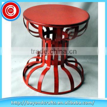 Unique Living Room Furniture Metal Red Table