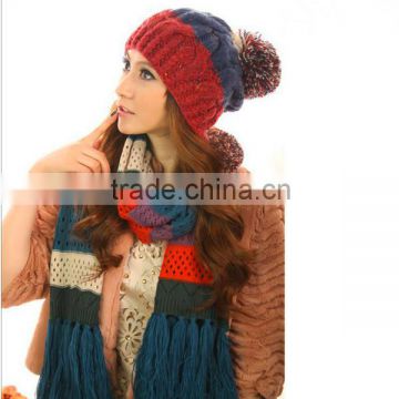 Professional Manufactuer Fashion Sweet girls knitted hat 100% Acrylic
