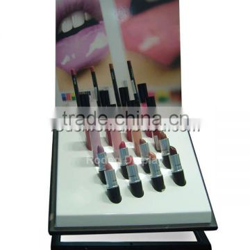 Cosmetic Acrylic Lipstick Display Stand White Customized