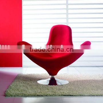 Fabric cover flower shaped chair