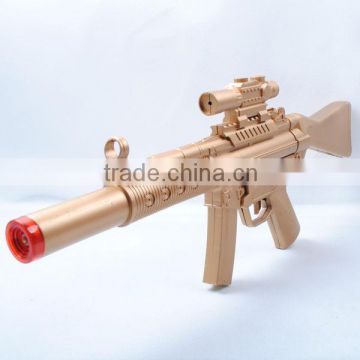 Gold plastic sniper rifle toy guns for sale with light