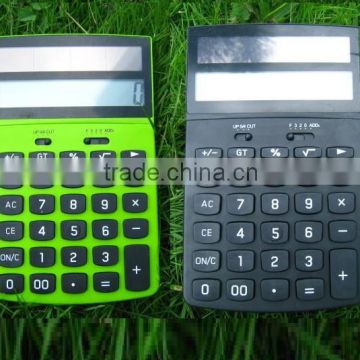2015 new design dual power two power 12 digits desktop calculator