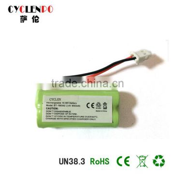 Cyclenpo high perfomance 2.4v ni-mh rechargeable battery 2.4v ni-mh aaa 800mah cordless phone and robot cleaner