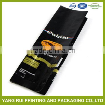 2016 Wholesale aluminum foil coffee bag/side gusset coffee bag with valve