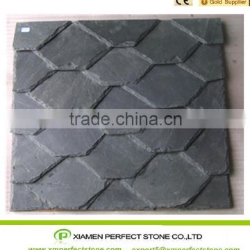 fish scale slate roof tiles black slate stone roofing                        
                                                Quality Choice