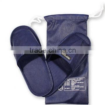 Deluxe quality and anti-slip blue nonwoven slippers for travel