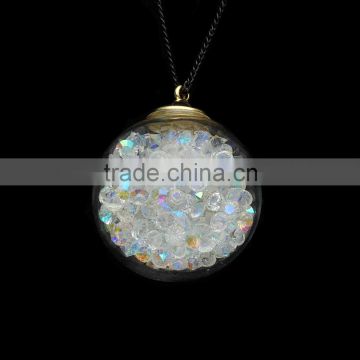 Wholesale Fashion CZ Pave Zircon Glass Bottle Jewelry Necklace Pendant
