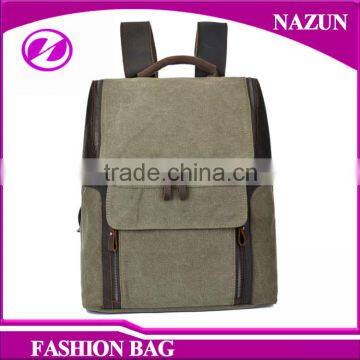 New Baigou Factory Bags Leather Canvas Backpack Fashion Men foldable backpack