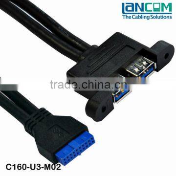 High quality Super Speed USB 3.0 Motherboard Cable Panel Type