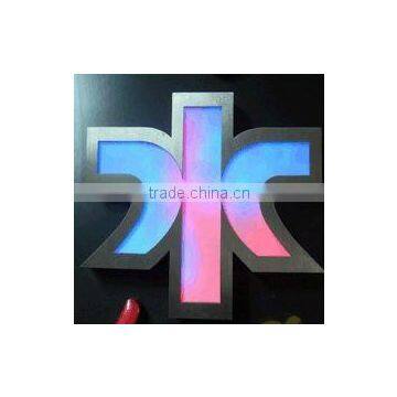 LED Channel Letter Sign-Surface Illuminated With Stainless Steel Side and Colorful LED Light, Outdoor letter logo