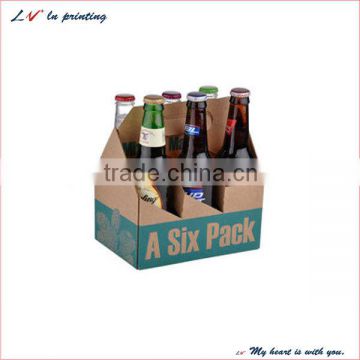 high quality custom portable type of wine cardboard for 6 bottles,wine carrier for 6 bottles,wine carrier box made in shanghai
