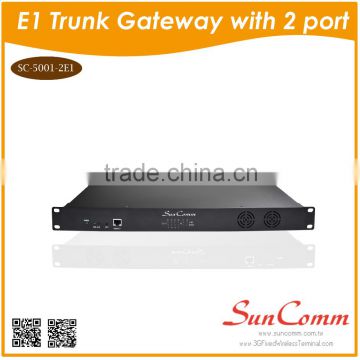 SC-5001-2E1 Latest design Support H.323/SIP protocol Trunk Gateway with 2 port