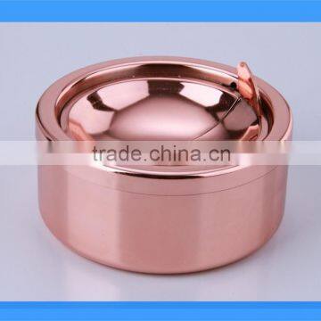 DCA009114R Stainless steel rose golden color table ashtray, meatal ashtray