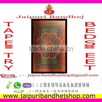 2017 Jaipuri Bandhej Handmade Mandala Tapestry