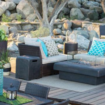 UV Resistant Outdoor Lounge Furniture Modern Coffee Shop Decorative