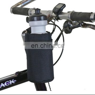 Black Insulated Bicycle Polyester Handlebar Bike Water Bottle Holder