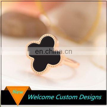2017 New Fashion Luxury beautiful daily wear gold clover rings designs