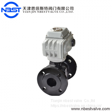 DN50 Motorized Cast Iron Flange Ball valve water flange ball valve