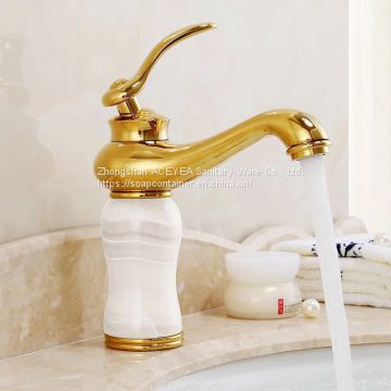 Hot And Cold Faucet European Style Solid Brass Waterway