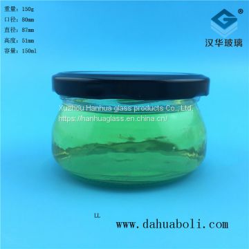 Hot sale 150ml caviar glass bottle price, glass chili sauce bottle manufacturer