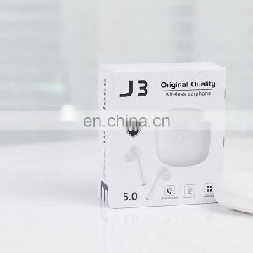 2020 top quality J3 cheap price anti-noise fashion ROHS SBC TWS in ear headphones wireless headphone with bluetooh