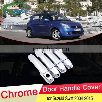 for Suzuki Maruti Swift DZire 2004~2015 Chrome Door Handle Cover Exterior Trim Catch Car Cap Stickers Accessories 2005 2006 2007