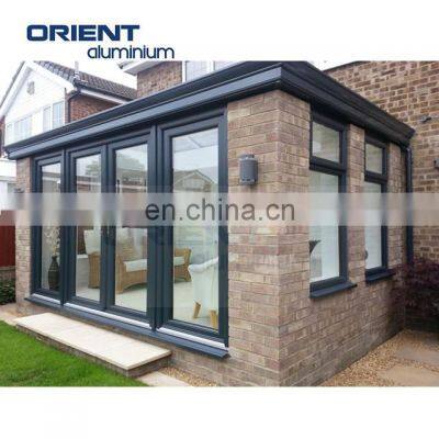 Factory Aluminum double tempered casement glass windows