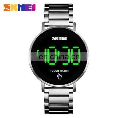 SKMEI 1550 Touch Screen Digital Stainless Steel High Quality Watches LED Light Men Business Watch