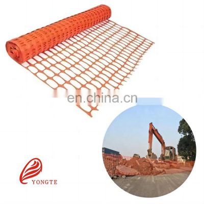 highly visible orange plastic fence PE extruded economy safety warning barrier for construction