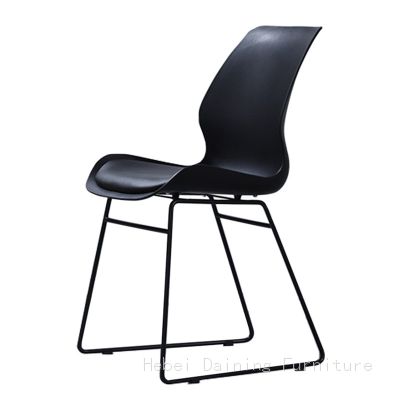 Plastic Chair with Iron Legs and Soft Seat Cushion DC-P94