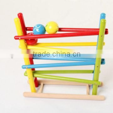 Wooden race toy,roller ball stand toy