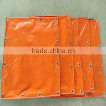 260gsm orange reinforced tarpaulin&waterproof woven fabric tarpaulin