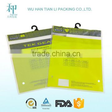 High Quality Underwear Packaging Bag with Hanger