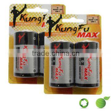 zinc carbon dry battery R20P size d 1.5v